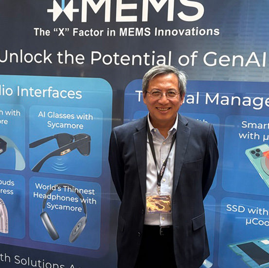 圖1 xMEMS CEO姜正耀表示,xMEMS壓電式MEMS揚聲器可以達成輕量化、微型化以及形狀自由與時尚設計同時提供高效能與音質