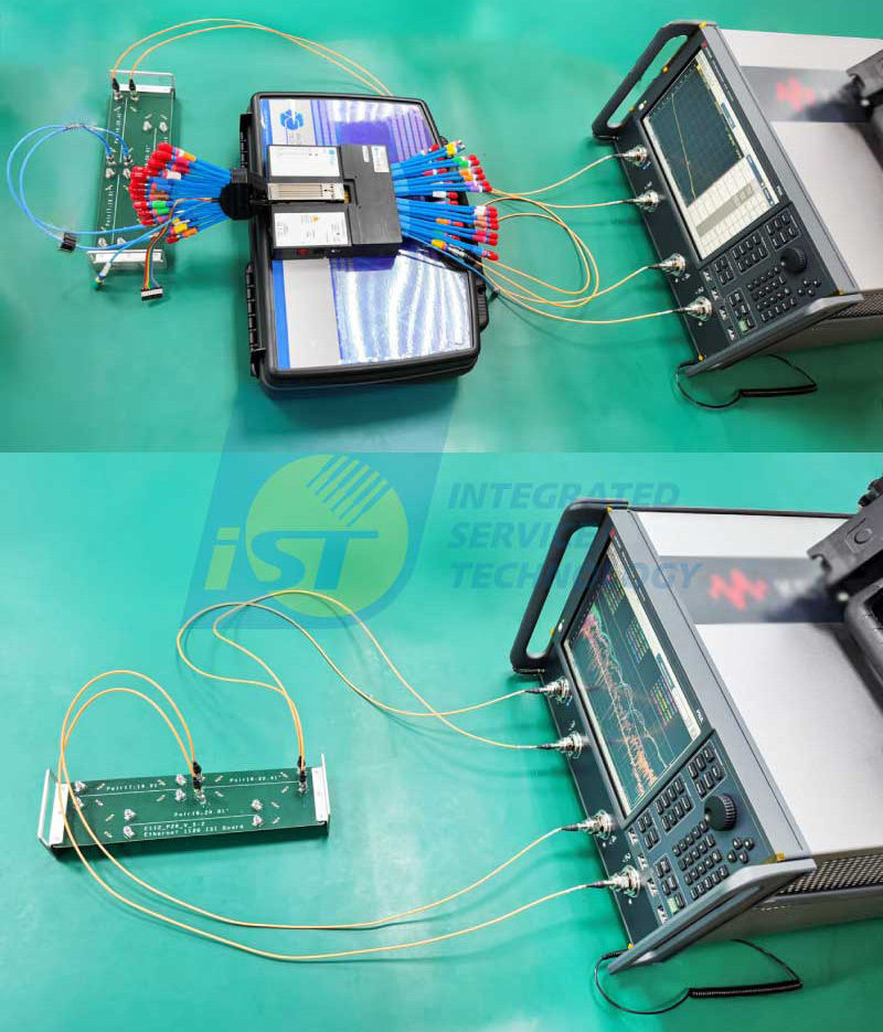 圖3 800G Ethernet RX(接收端) 驗證 S參數量測的環境