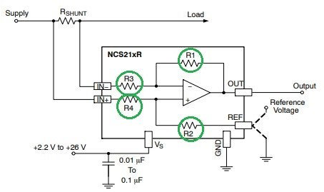 圖2 除了具有成本效益的獨立運算放大器外,電流檢測放大器還整合了外部電阻,以提供更高的精度、更小的解決方案